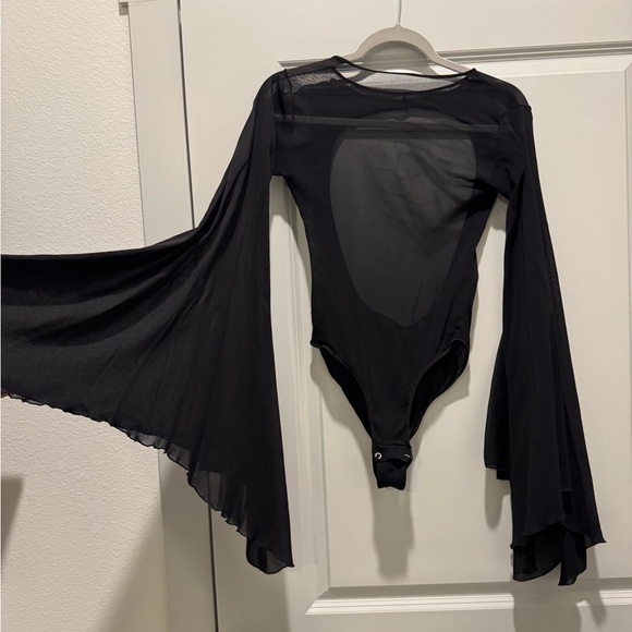 Bell Sleeve Mesh Onesie - Picture 3 of 6